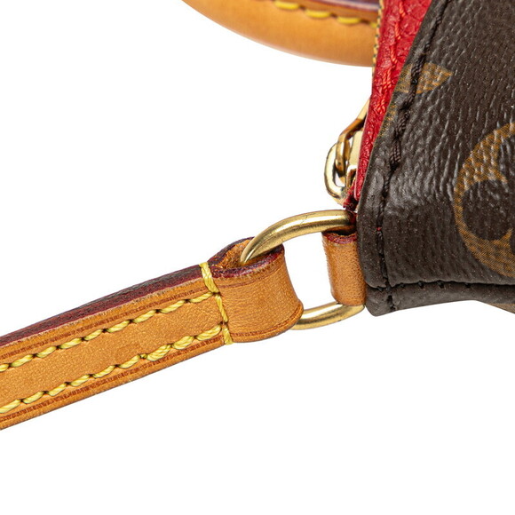 Louis Vuitton Monogram Pallas Handbag Shoulder Bag Brown Cerise Red - Picture 6 of 9